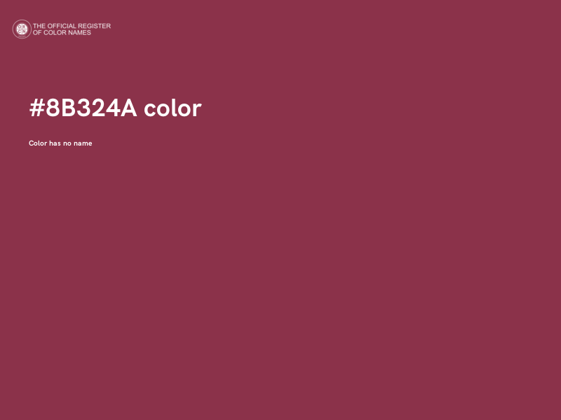 #8B324A color image