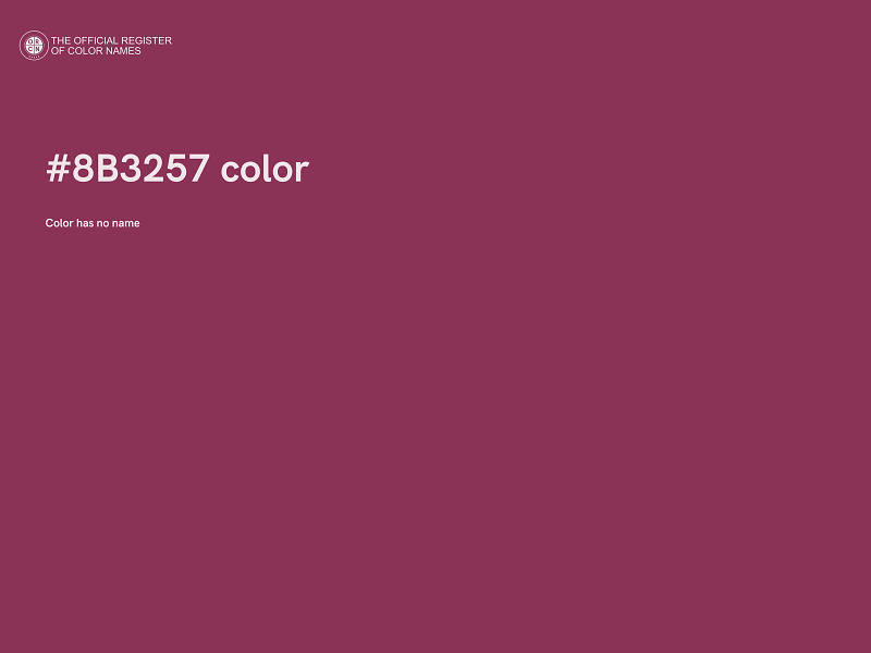 #8B3257 color image