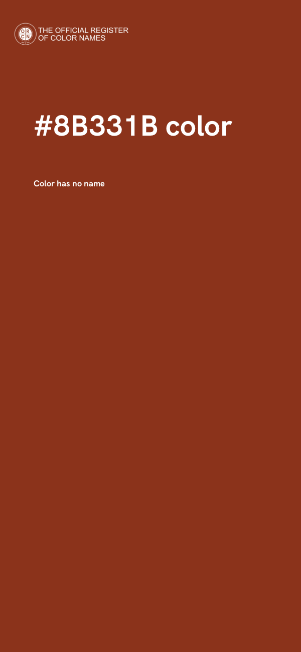 #8B331B color image