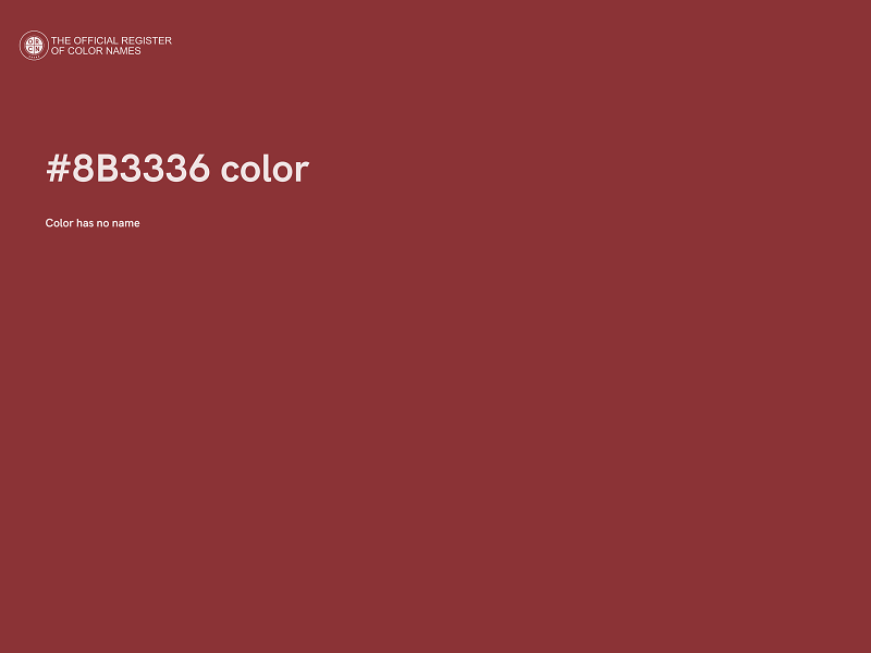 #8B3336 color image