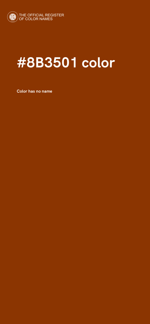 #8B3501 color image