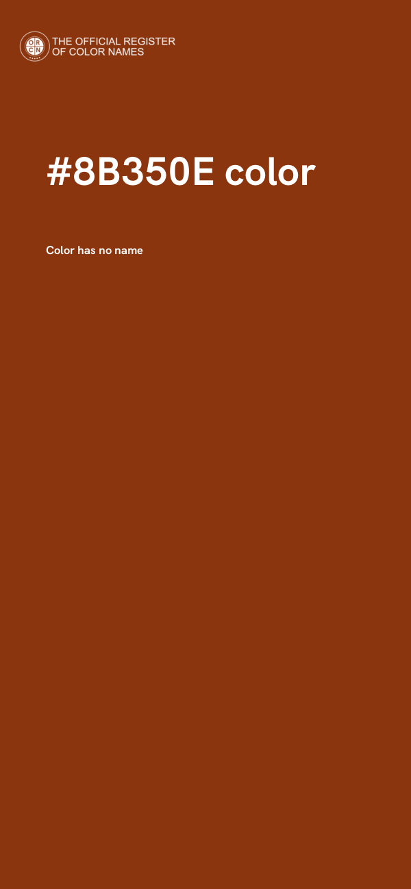 #8B350E color image