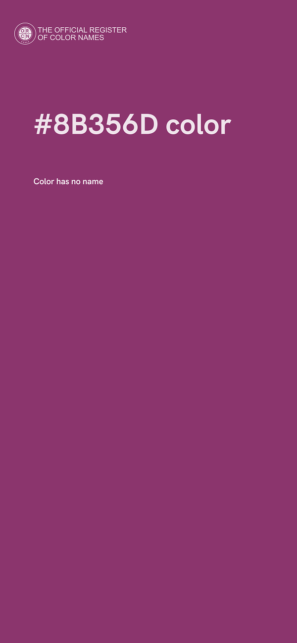 #8B356D color image