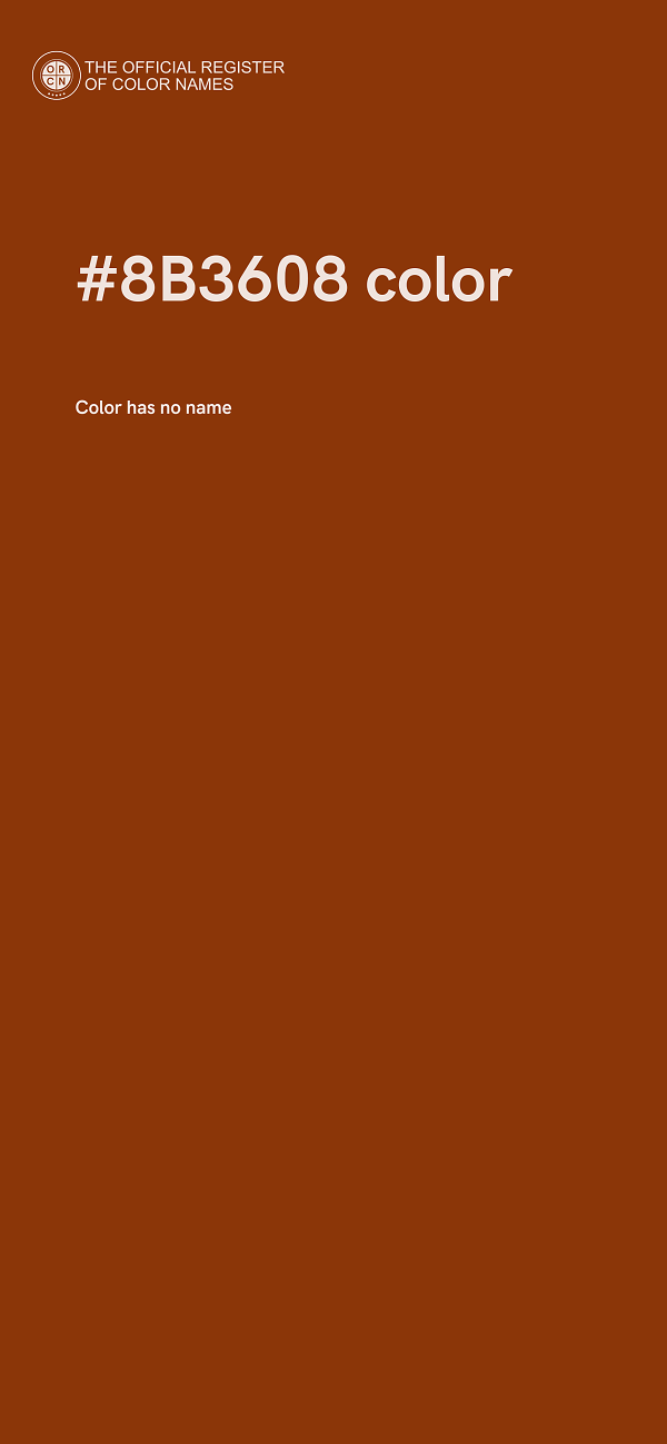 #8B3608 color image