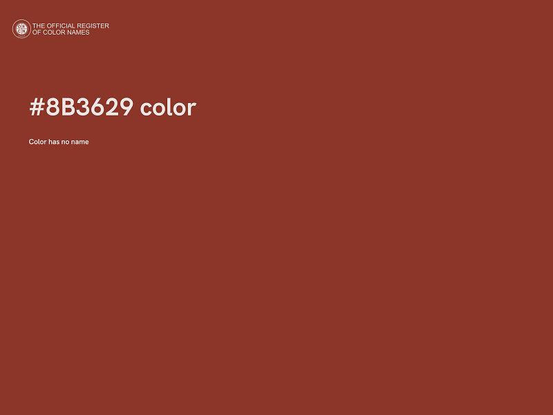 #8B3629 color image
