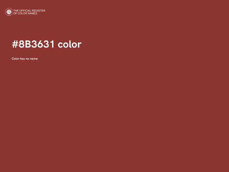 #8B3631 color image