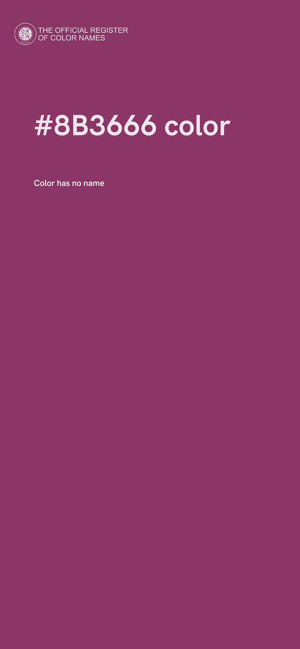 #8B3666 color image