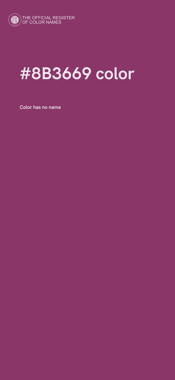 #8B3669 color image