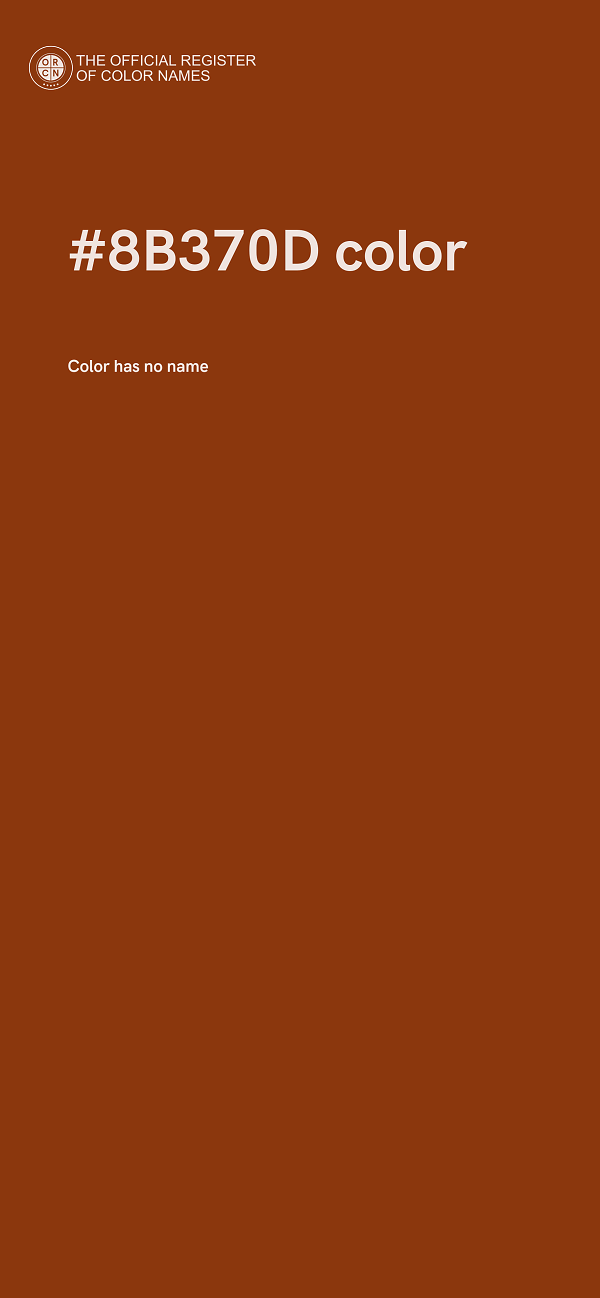 #8B370D color image