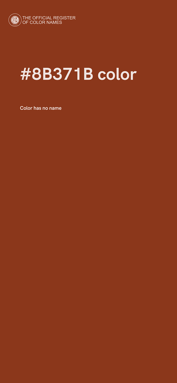 #8B371B color image