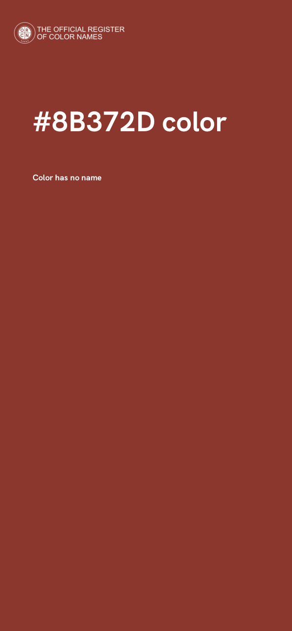 #8B372D color image
