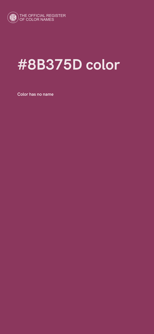#8B375D color image