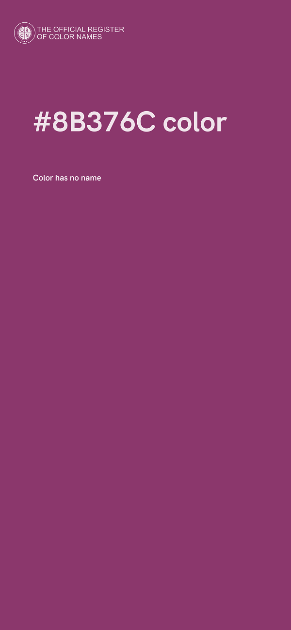 #8B376C color image