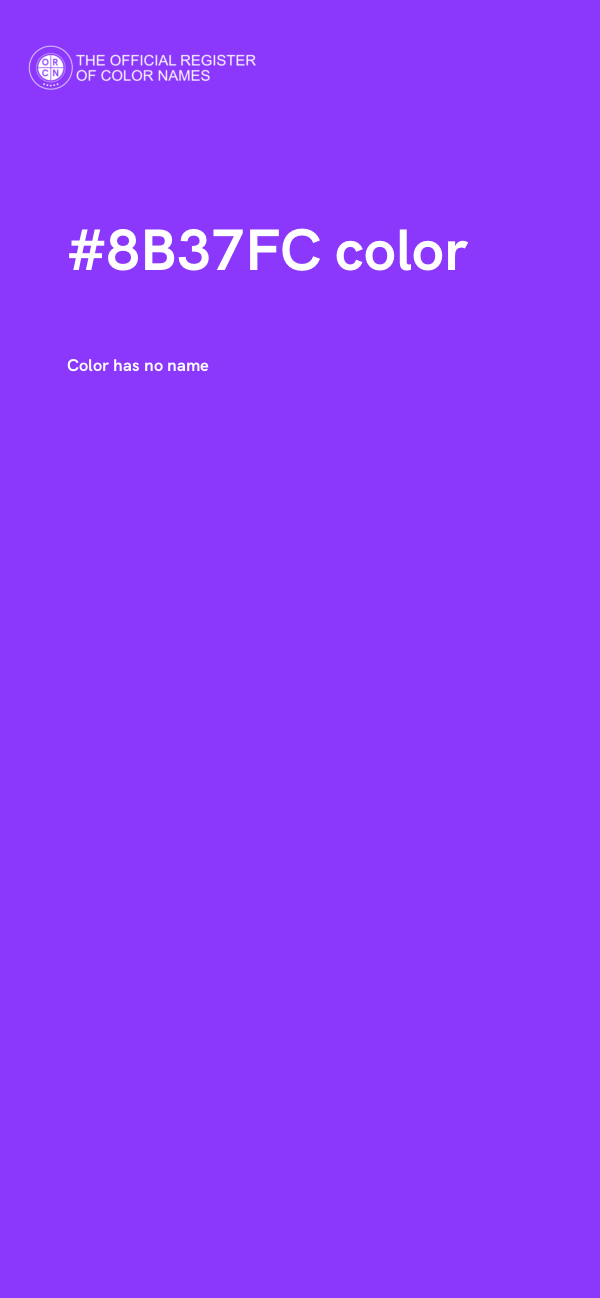 #8B37FC color image