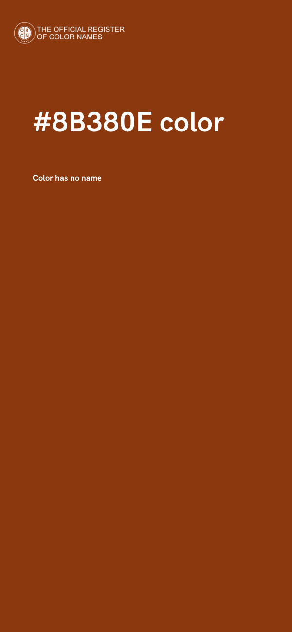 #8B380E color image