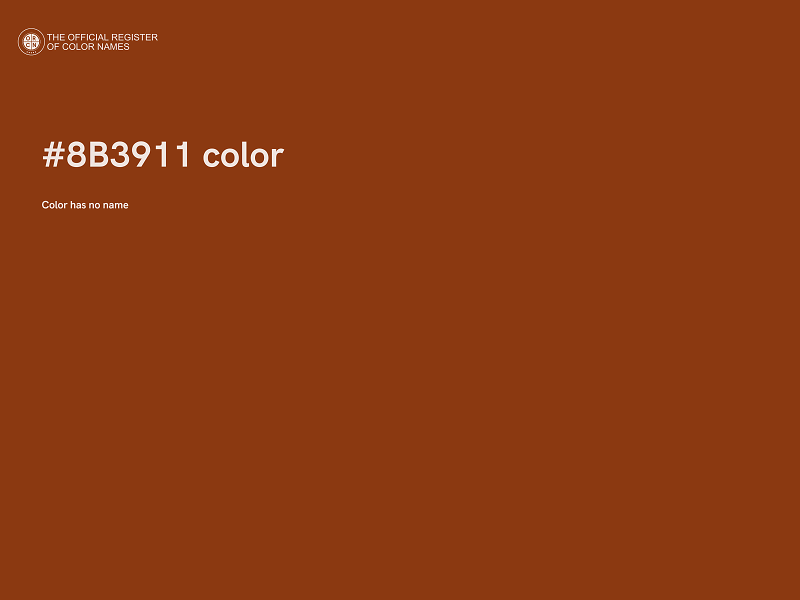 #8B3911 color image