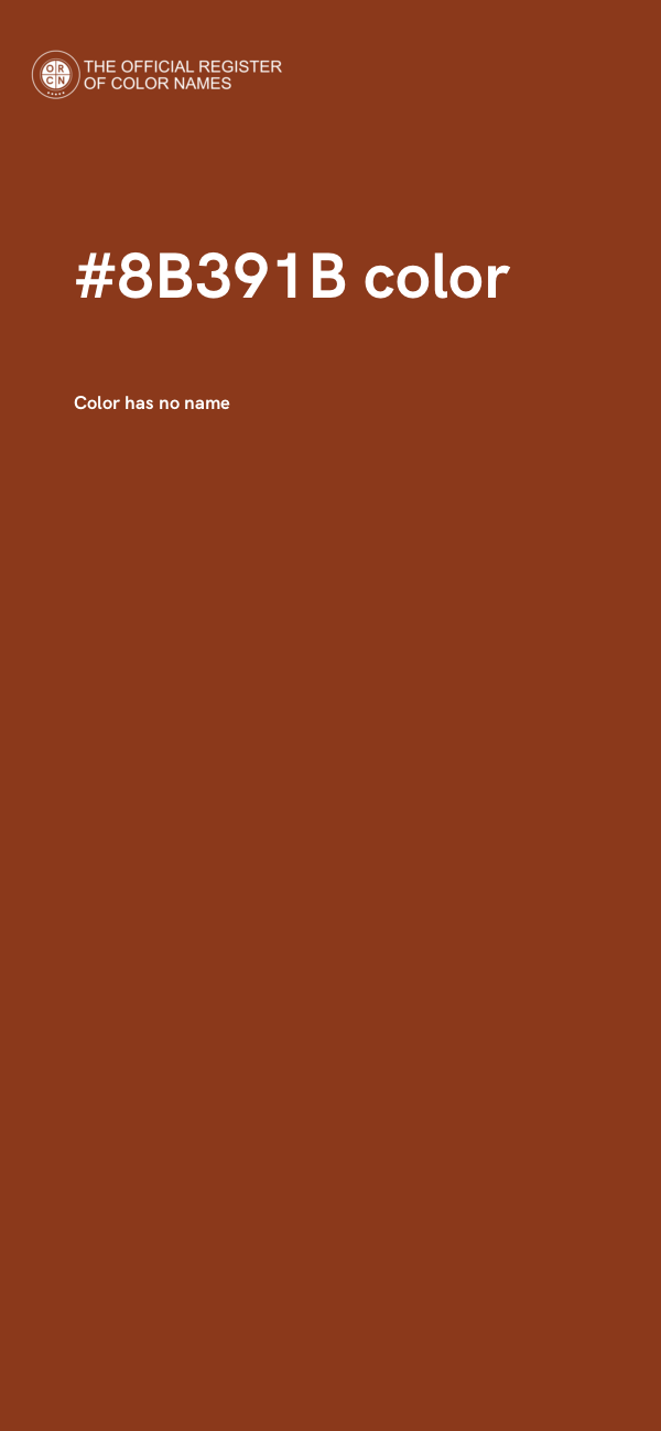 #8B391B color image