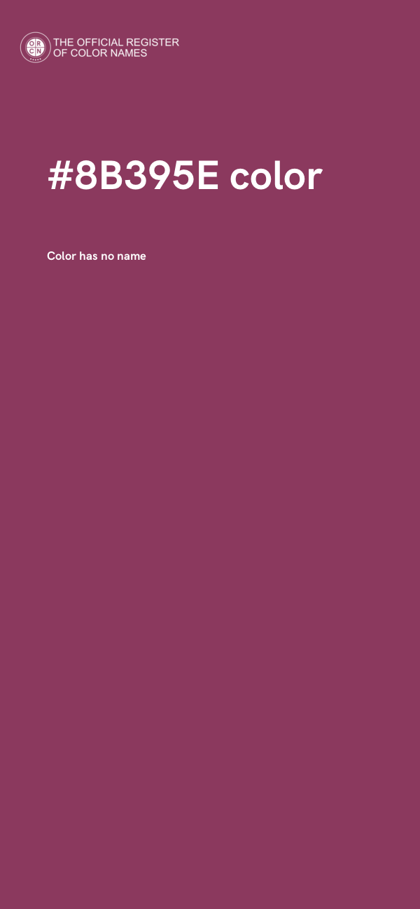 #8B395E color image