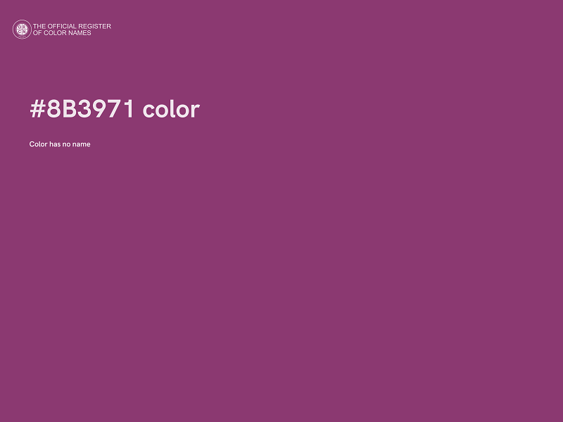 #8B3971 color image