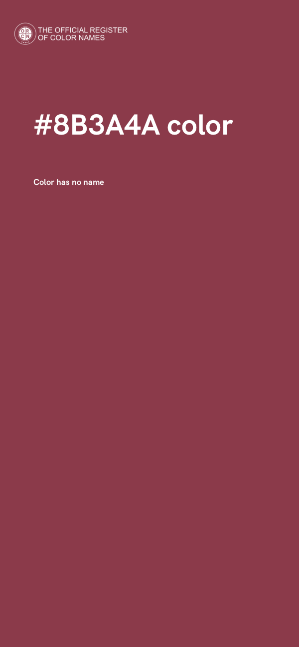 #8B3A4A color image