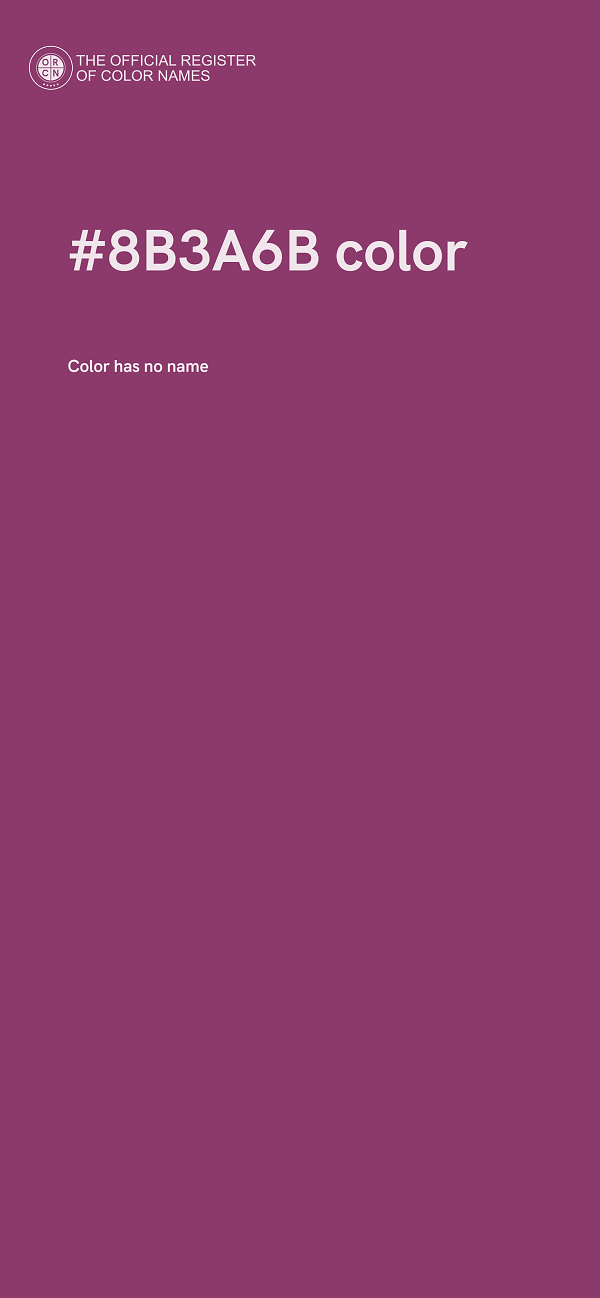 #8B3A6B color image