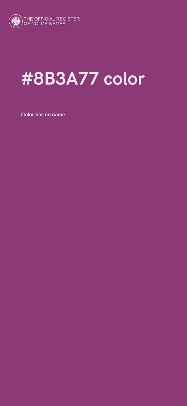 #8B3A77 color image
