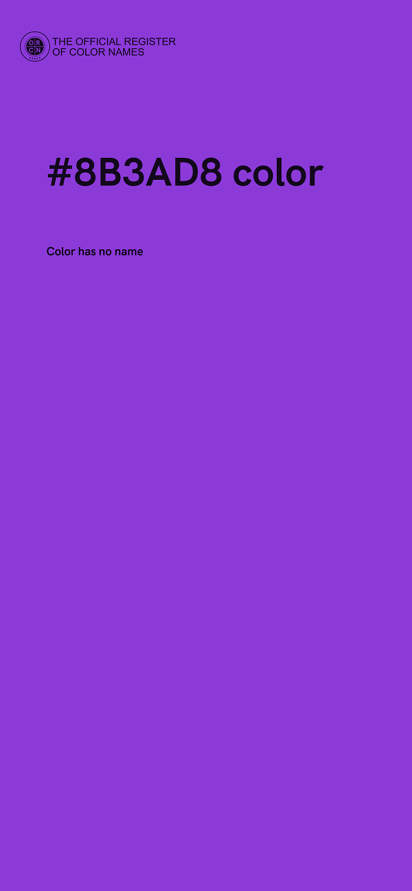 #8B3AD8 color image