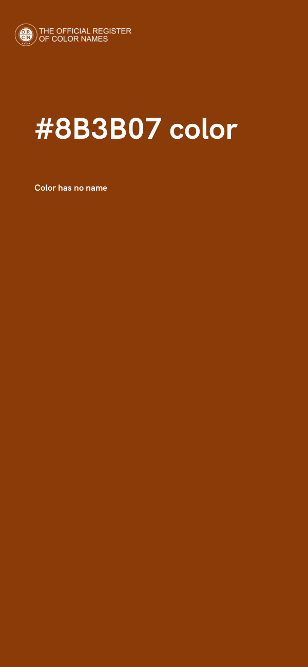 #8B3B07 color image