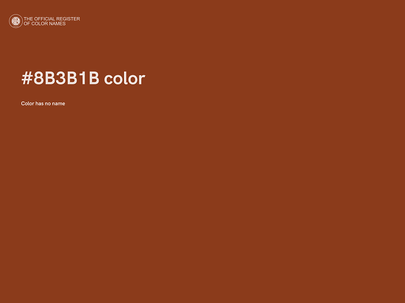 #8B3B1B color image