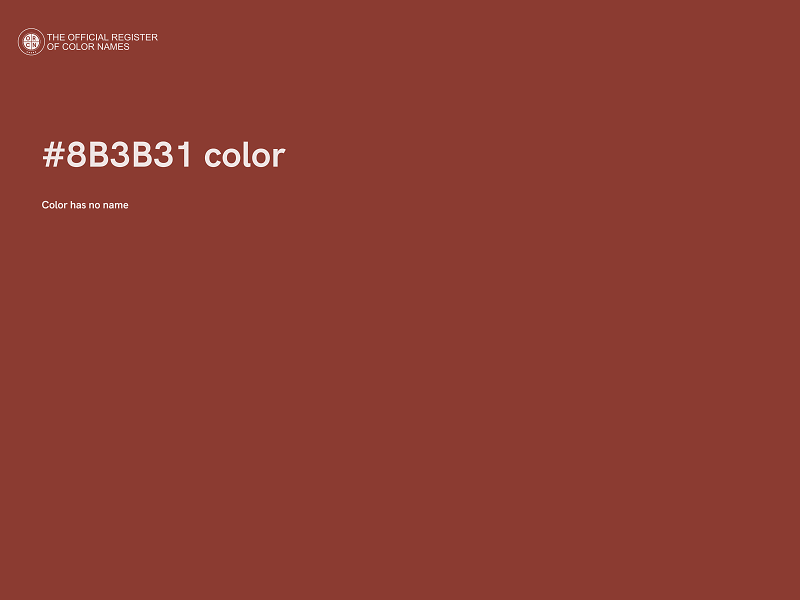 #8B3B31 color image