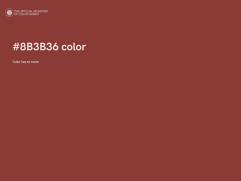 #8B3B36 color image