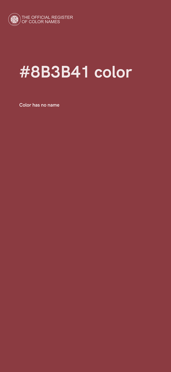 #8B3B41 color image