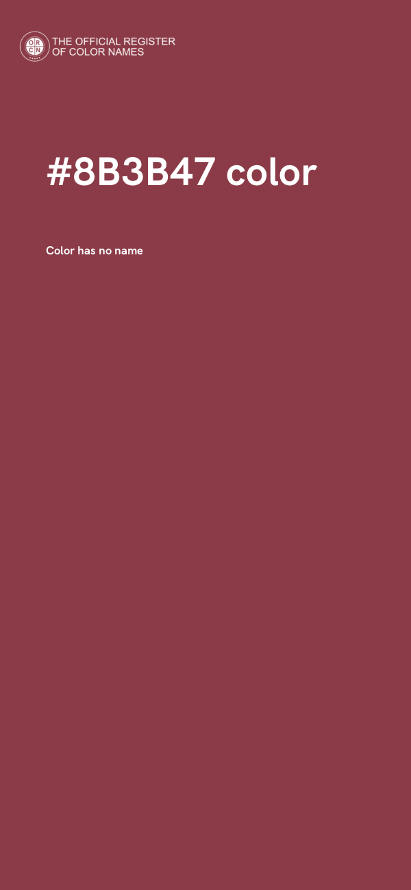 #8B3B47 color image
