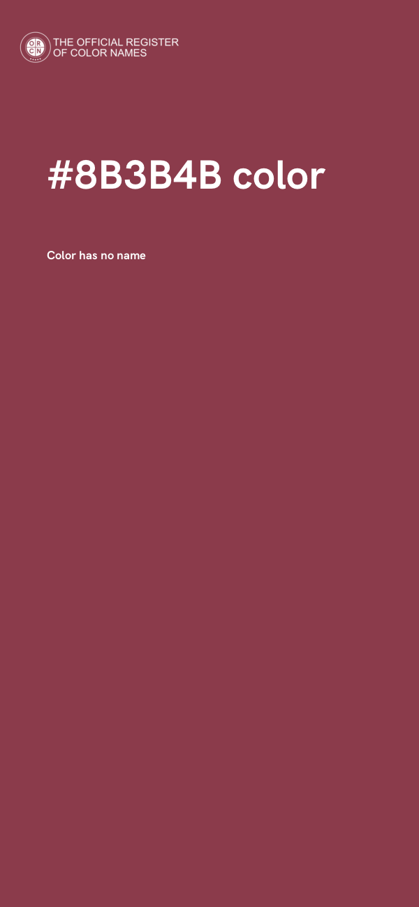 #8B3B4B color image