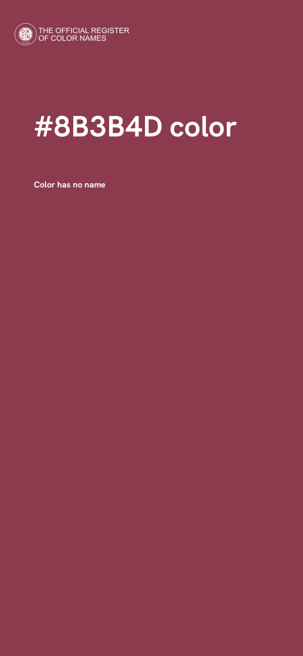 #8B3B4D color image