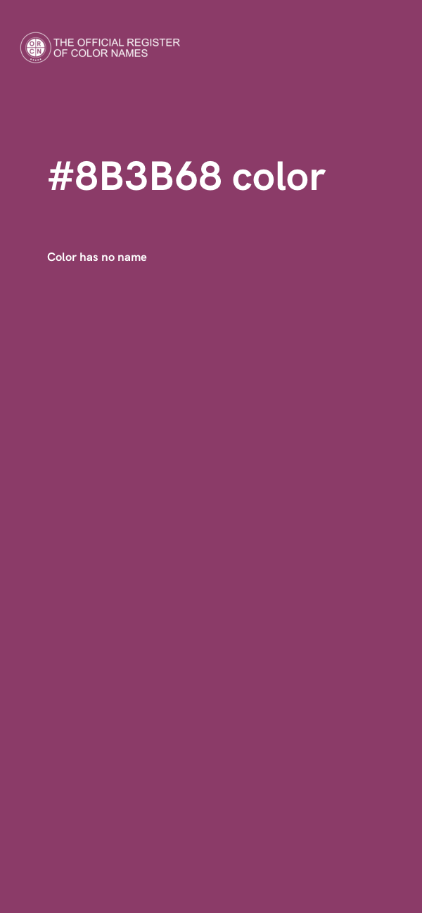 #8B3B68 color image