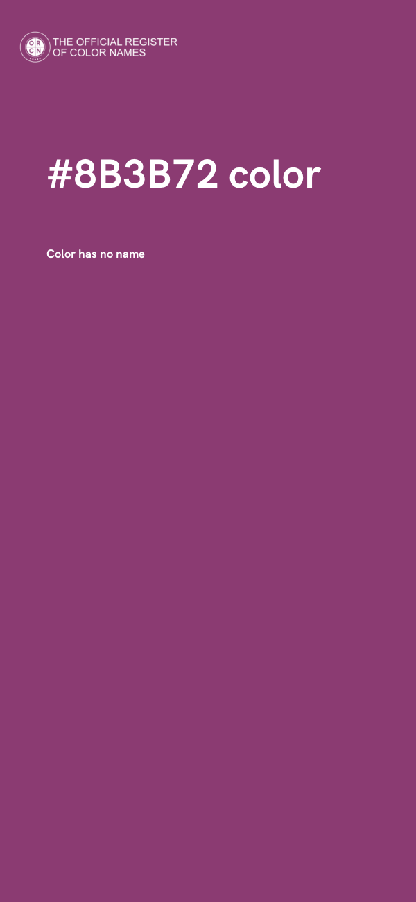 #8B3B72 color image