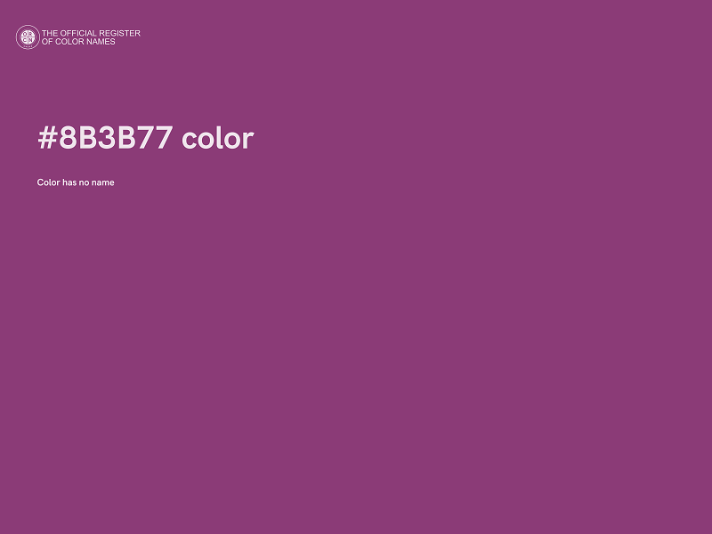 #8B3B77 color image