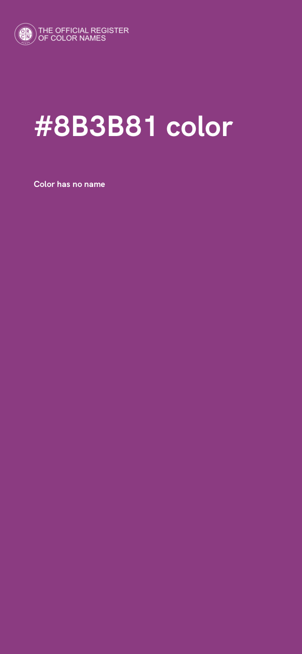 #8B3B81 color image