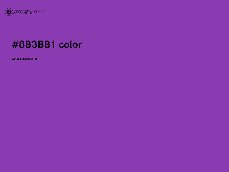 #8B3BB1 color image