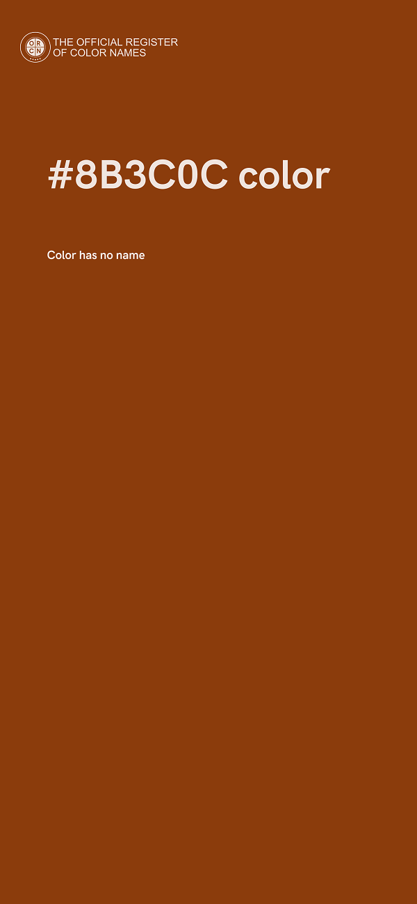#8B3C0C color image