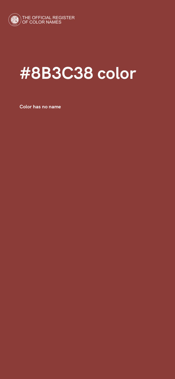 #8B3C38 color image