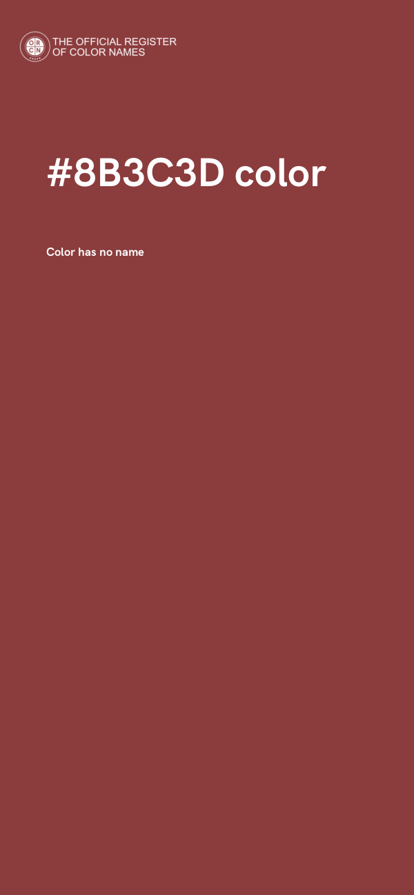 #8B3C3D color image