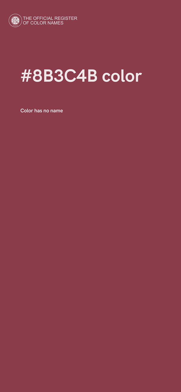 #8B3C4B color image