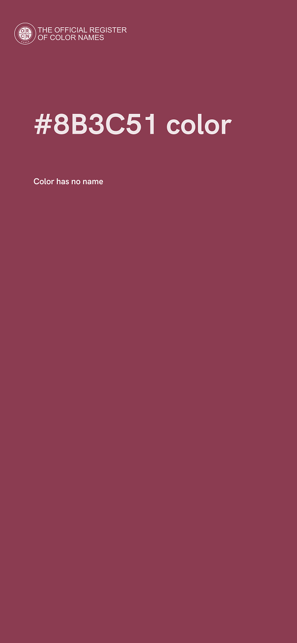 #8B3C51 color image