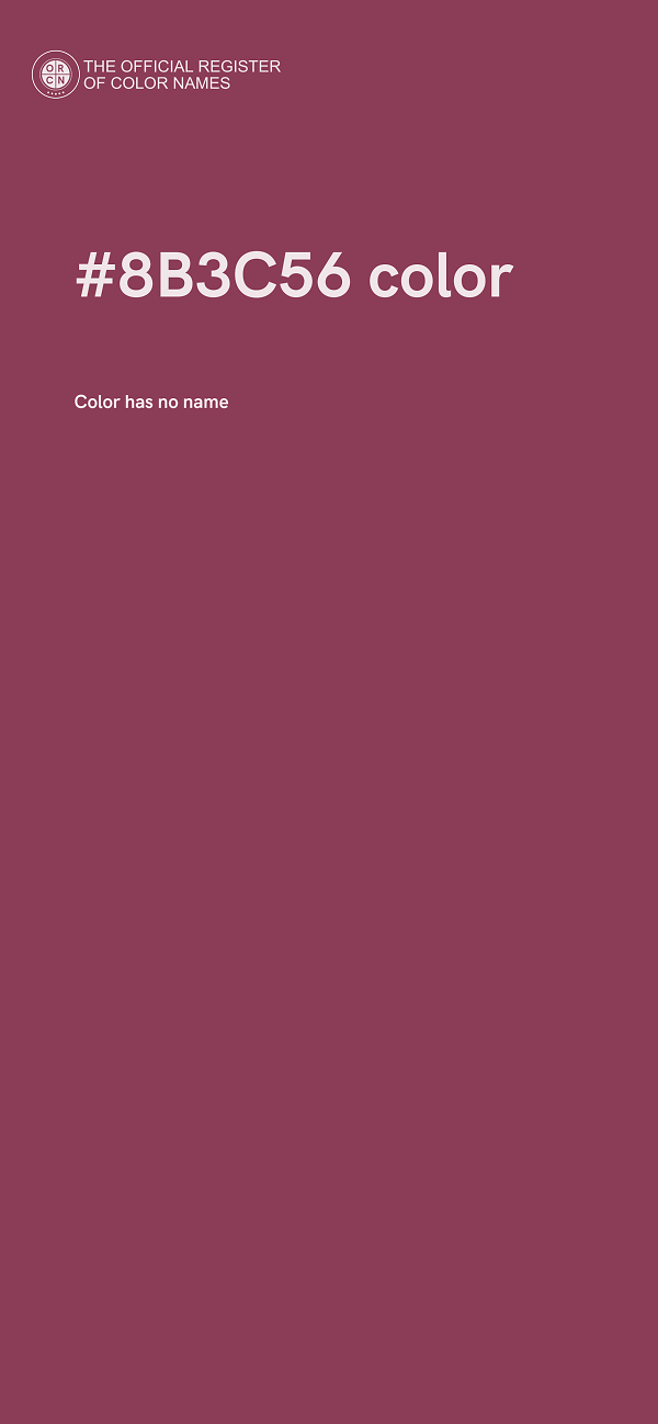 #8B3C56 color image
