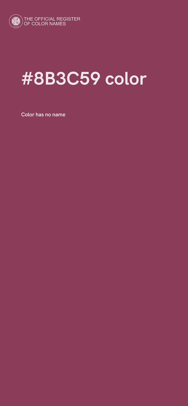 #8B3C59 color image