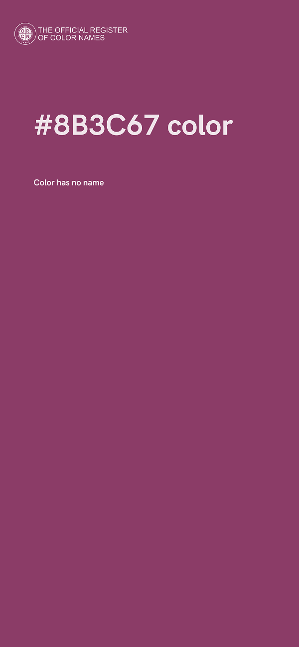 #8B3C67 color image