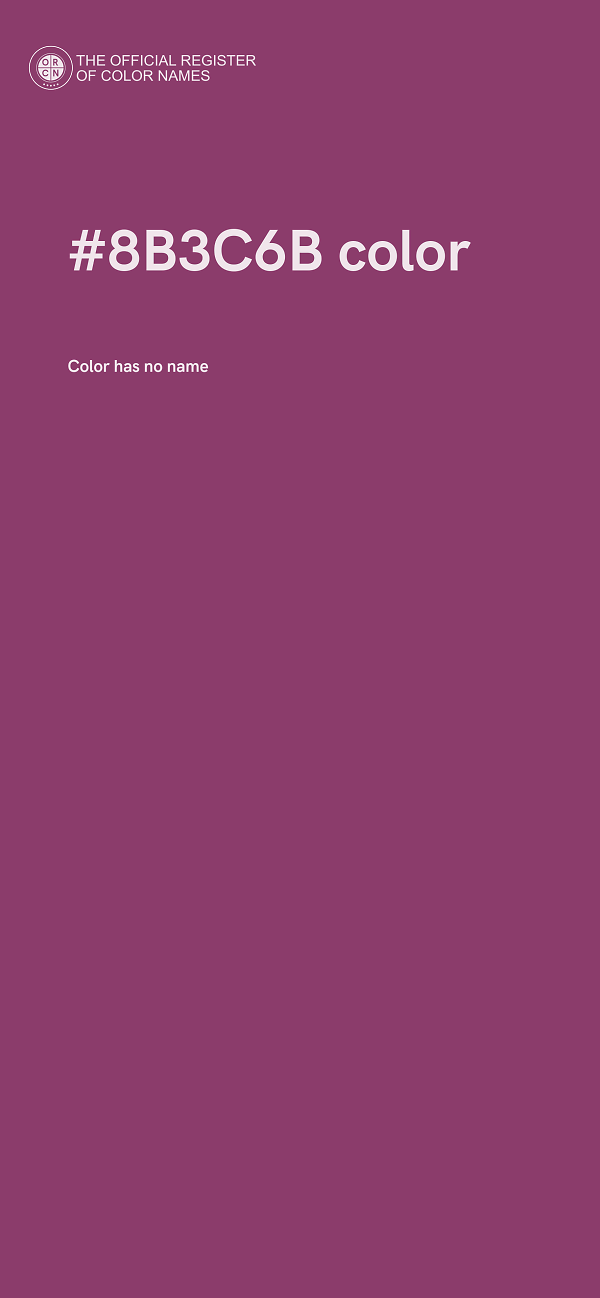 #8B3C6B color image