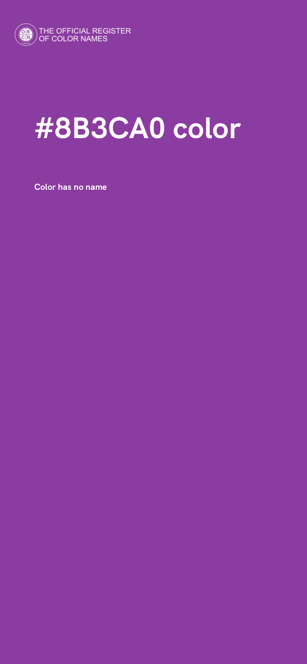 #8B3CA0 color image